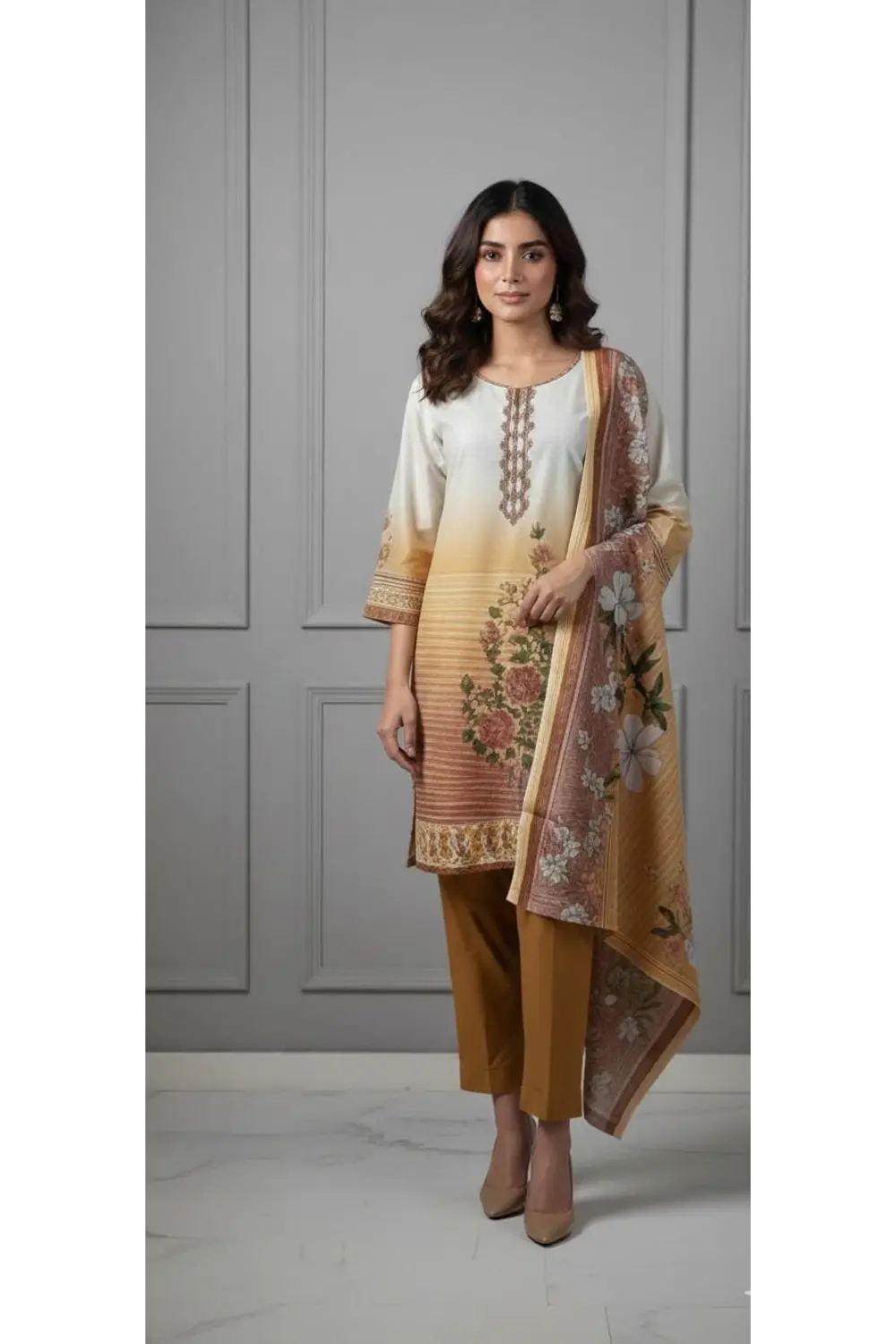 UNSTITCHED DHAKAN 3 PICE