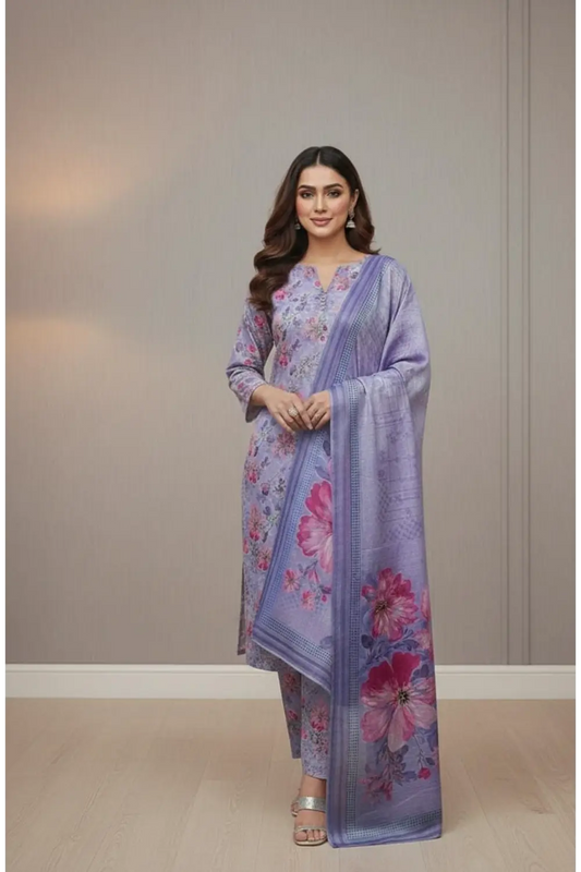 Unstitched COTTON 3 pice