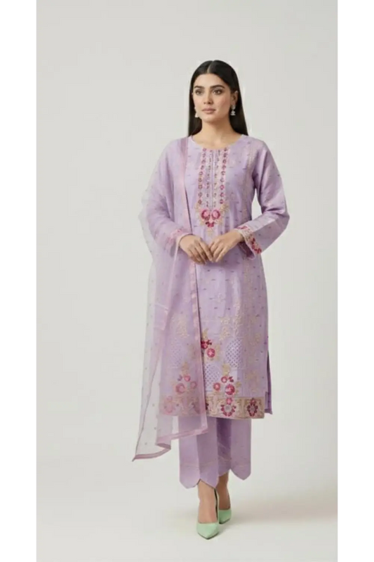 3PCs Embroidered suit