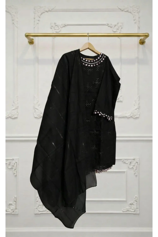 Black Embroidered suit