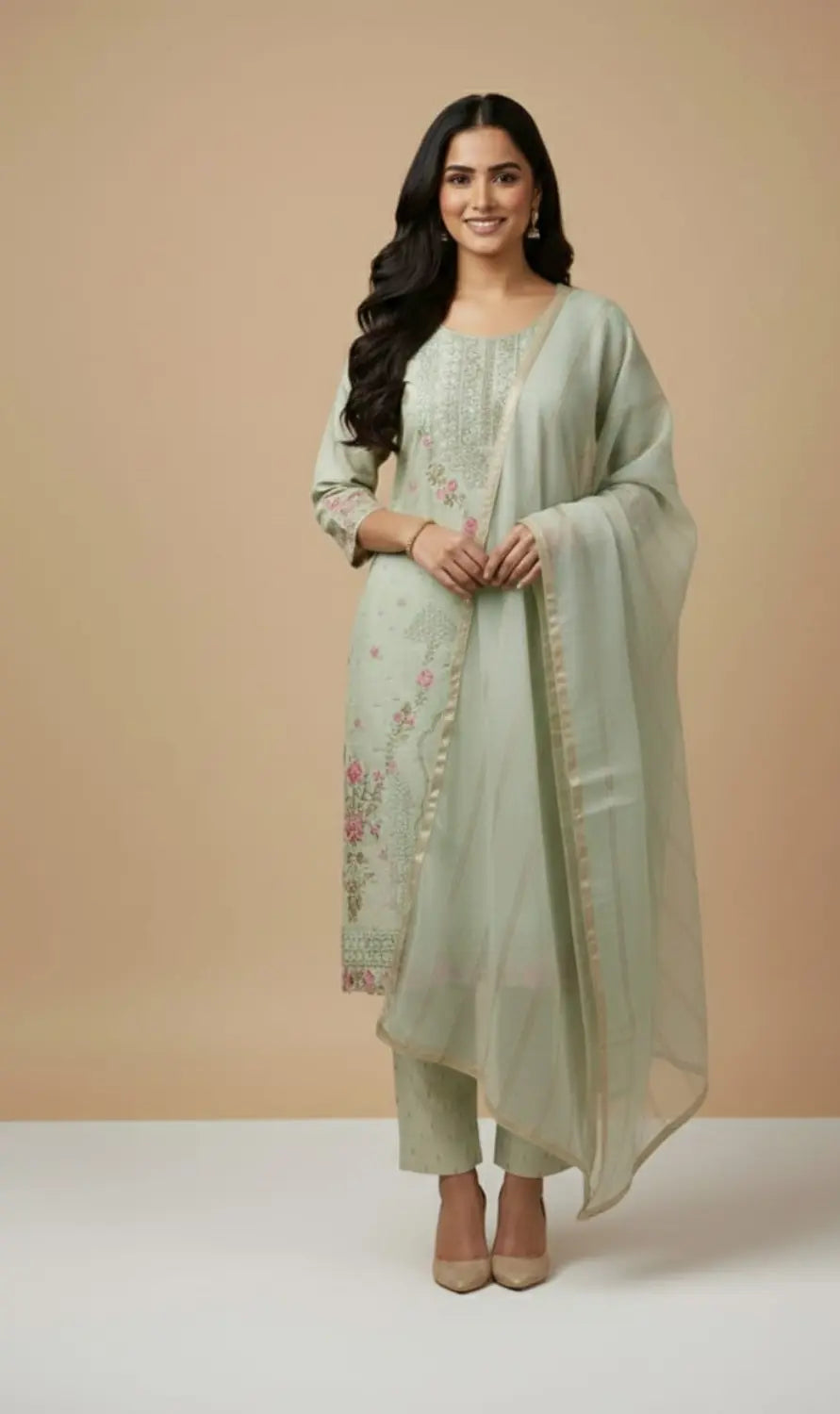 pistashu Embroidered 3-Piece Suite