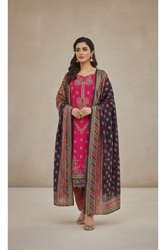 khaddar 3 piece untitched